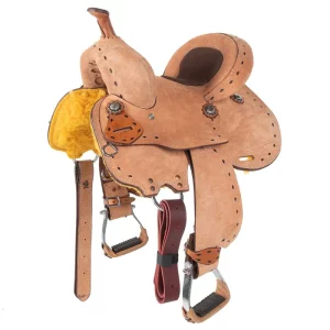 Tough 1 Branson 10in. Youth Roughout Barrel Saddle with Buckstitch