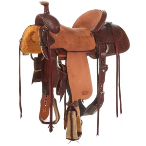 Reinsman Heavy Oil 1/2 Breed Mini Basket Stamp Team Roper