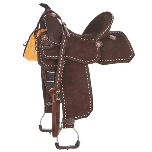 Tomahawk Chocolate Roughout 14 Inch Lightweight Barrel Saddle with Buckstitch
