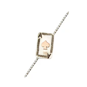 T5 Silver ACE Playing Card Double Ended Toothpick and Hat Accessory