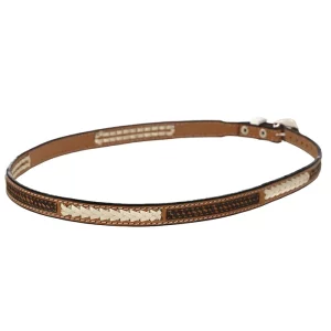 Austin Accent Inc. Natural Leather/Lace Basketweave Hat Band